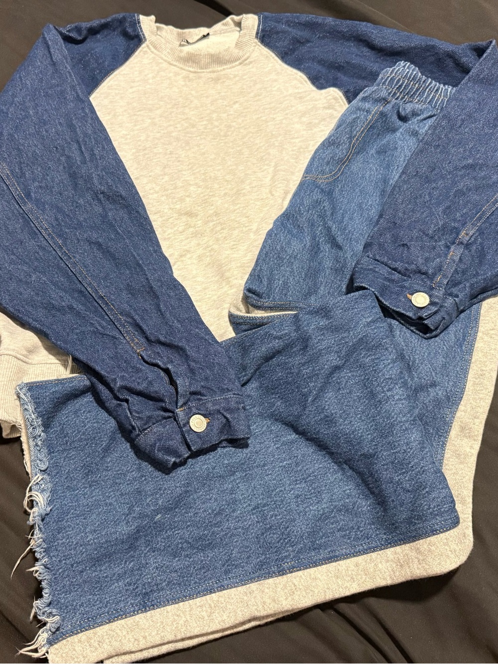 Zara Two-Tone Blue Denim Women’s Overalls